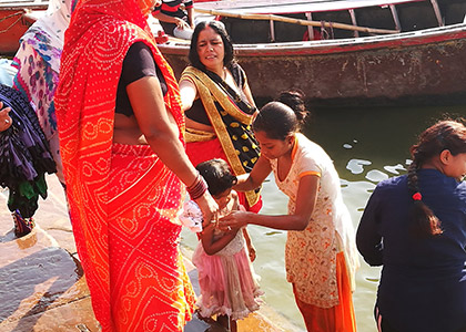 Locals at Ganges River