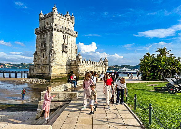 Look up into the Belem Tower, Lisbon 