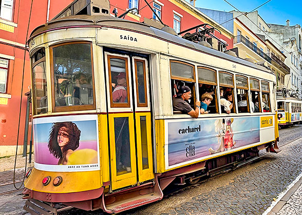 The Famous Tram in Lisbon